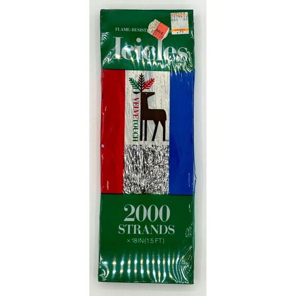 Christmas Silver Tinsel Flame Retardant Lot of 6 Packages 8000 Strands Total VTG - Picture 7 of 10